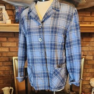 Pendleton Blue Plaid Button Down Shirt